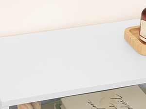 Shoe Storage Cabinet, Freestanding Shoe Organizer with 4 Flip Drawers and 2 Compartments, Modern Fluted Storage Cabinet with Hooks, for Entryway, Foyer, Cloakroom, White