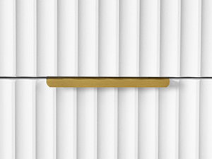 Shoe Storage Cabinet, Freestanding Shoe Organizer with 4 Flip Drawers and 2 Compartments, Modern Fluted Storage Cabinet with Hooks, for Entryway, Foyer, Cloakroom, White