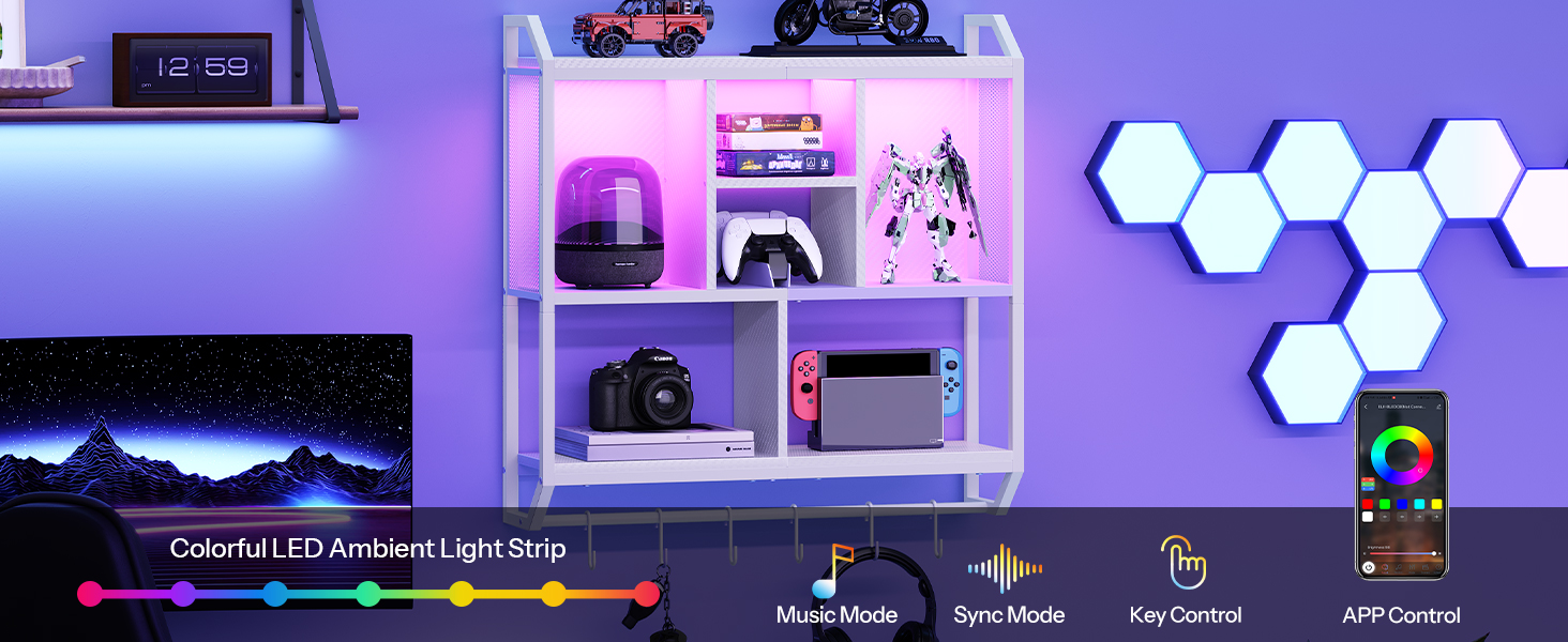 Gaming Floating Shelves