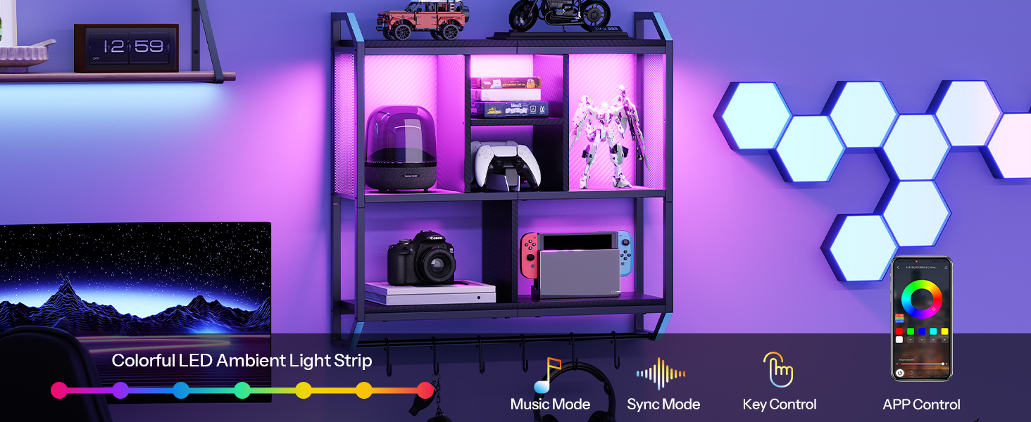 Gaming Floating Shelves