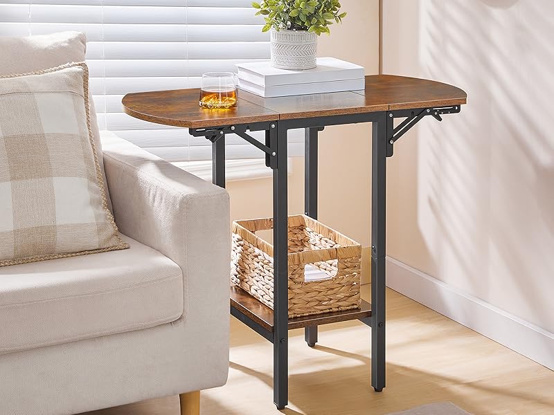 foldable end table small tall coffee table