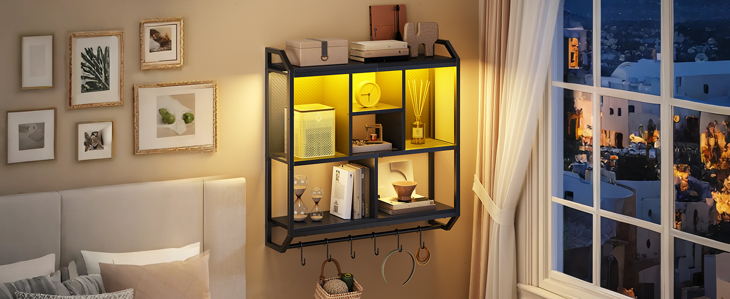 Game floating shelves